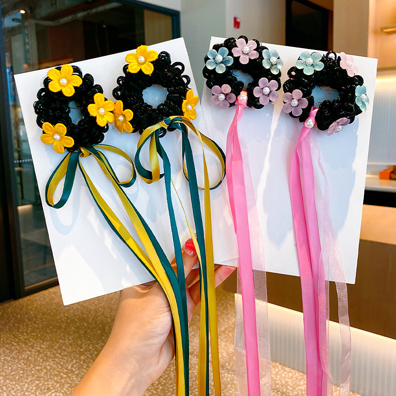 Super Fairy Children Wig Hair Band Girl Baby Princess Little Girl Bun Streamer Hair Accessory Headdress Cute