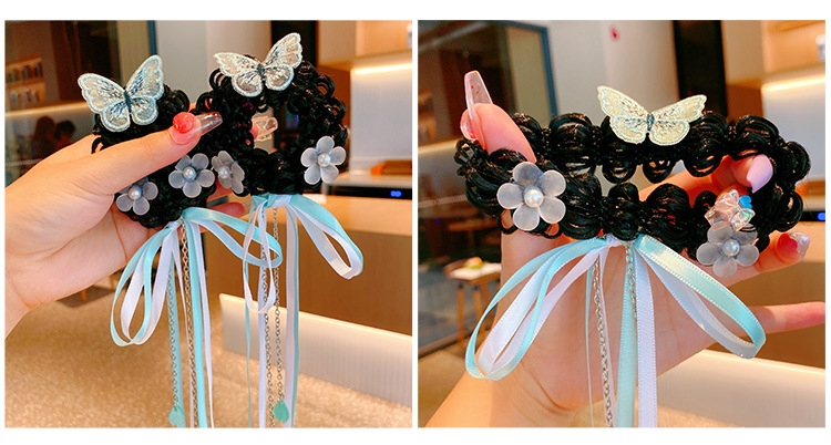Super Fairy Children Wig Hair Band Girl Baby Princess Little Girl Bun Streamer Hair Accessory Headdress Cute