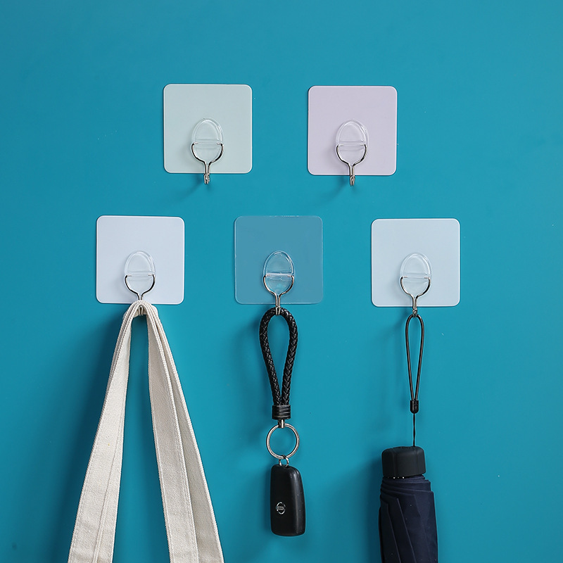 Zhenxin Factory Wholesale Seamless Sticky Hook European Style No-Punch Sticky Hook Hook Bathroom and Toilet Doors after Nail-Free Hook