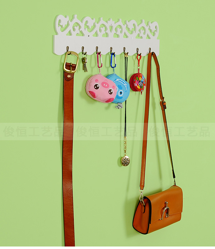 Creative Hollow Carved Hook Wood-Plastic Plate Decorative Wall-Mounted Wall Coat Creative Bg015