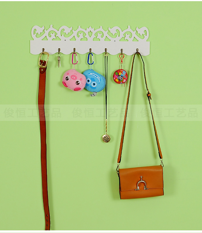 Creative Hollow Carved Hook Wood-Plastic Plate Decorative Wall-Mounted Wall Coat Creative Bg015