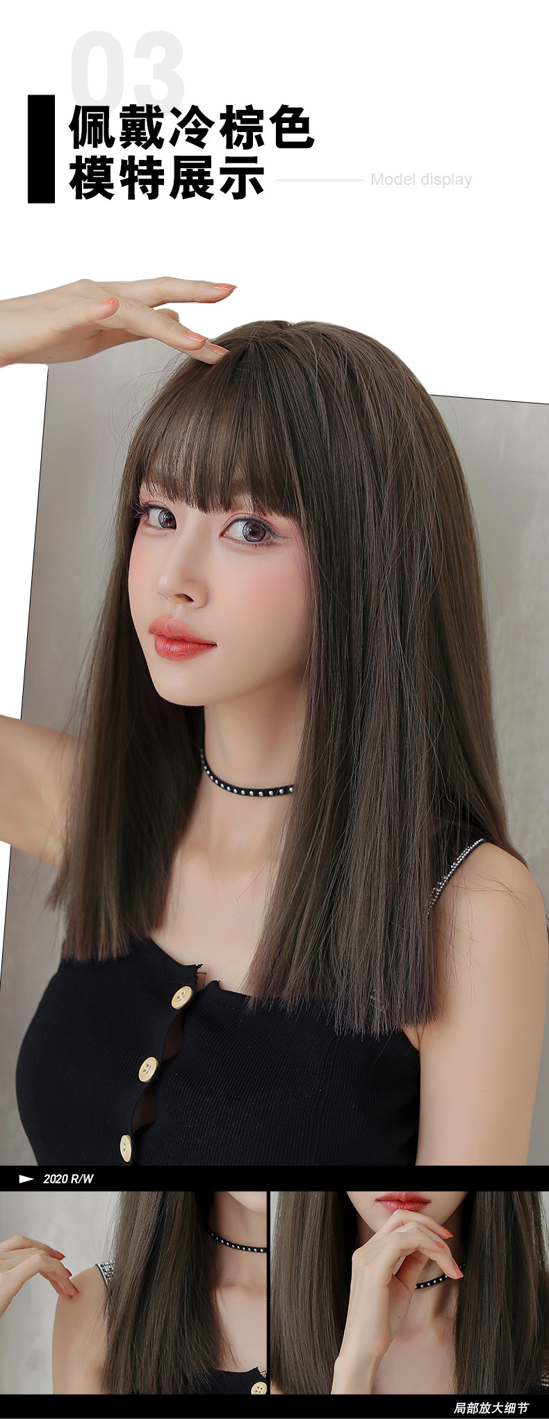 Wig Women's Long Hair Air Bangs Black Long Straight Invisible Simulation Wig Sheath Natural Long Straight Hair Full-Head Wig Wholesale Wig Women's Long Hair Air Bangs Black Long Straight Invisible Simulation Wig Sheath Natural Long Straight Hair Full-Head Wig Wholesale