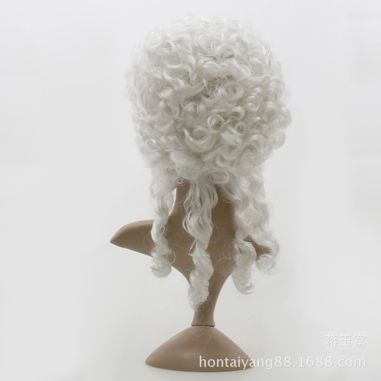 Performance Prop Party Performance Ball Wig Judge Cap Duke Style Judge Wig (White) Lawyer Cap Wig