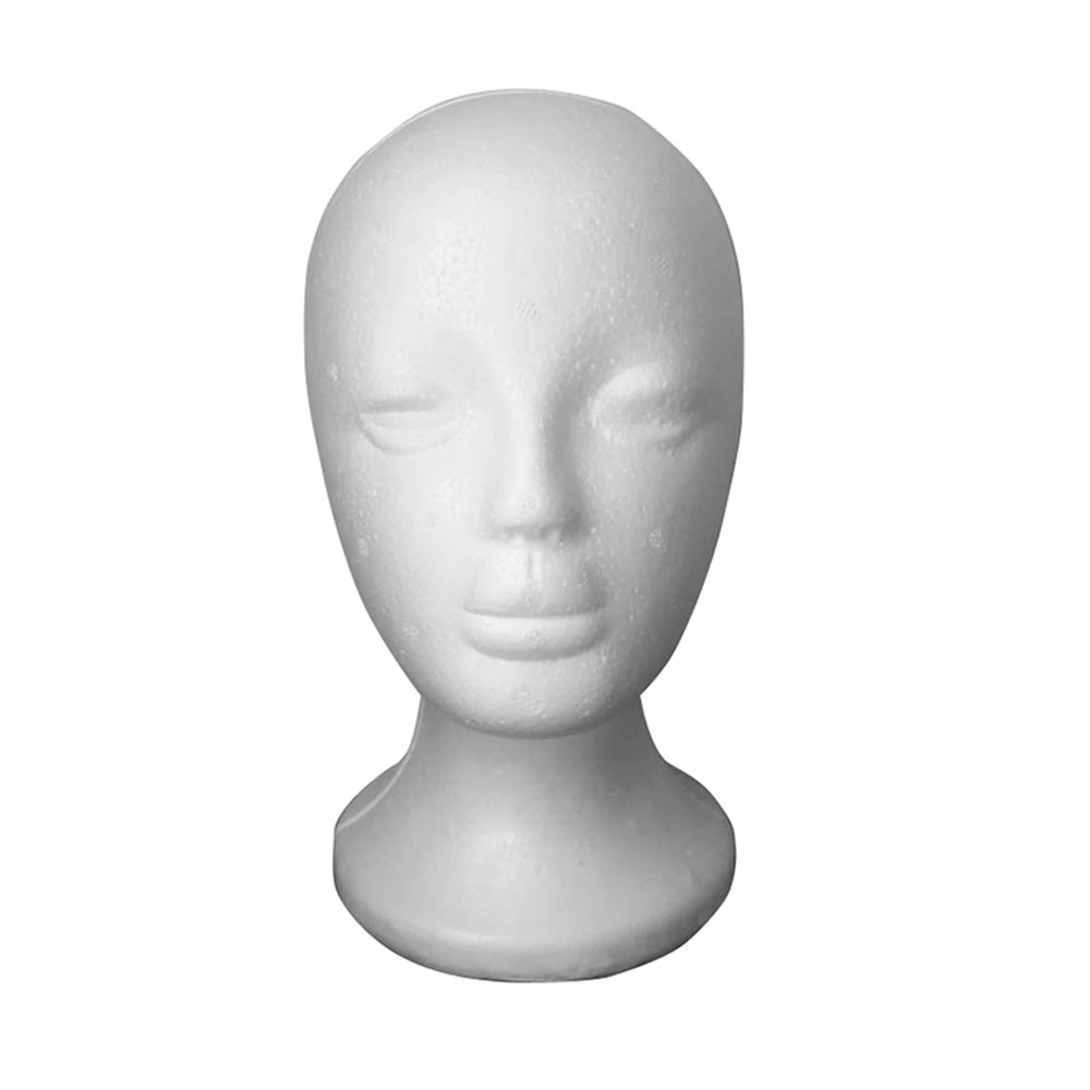 Foam Head Mannequin Head Model Head Female Mannequin Head Male and Female Mannequin Head Foam Avatar Hat Wig Glasses Props Display
