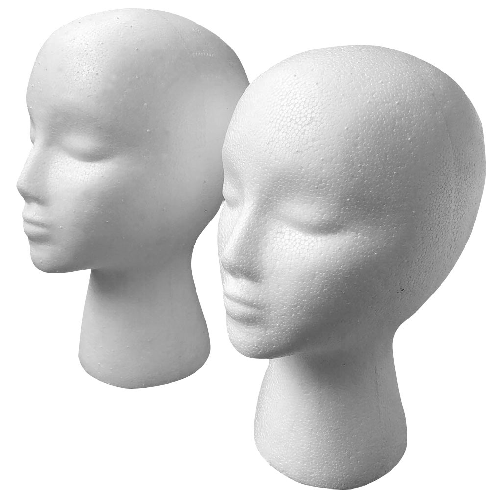 Foam Head Mannequin Head Model Head Female Mannequin Head Male and Female Mannequin Head Foam Avatar Hat Wig Glasses Props Display