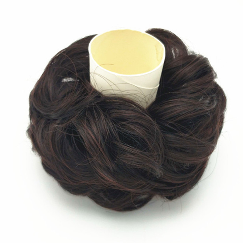 Factory Direct Supply Wig Hair Band Bun Wig Curly Hair Rubber Band Matte High-Temperature Fiber Updo Hair in Stock