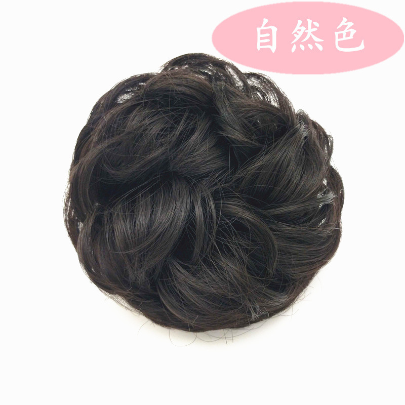 Factory Direct Supply Wig Hair Band Bun Wig Curly Hair Rubber Band Matte High-Temperature Fiber Updo Hair in Stock