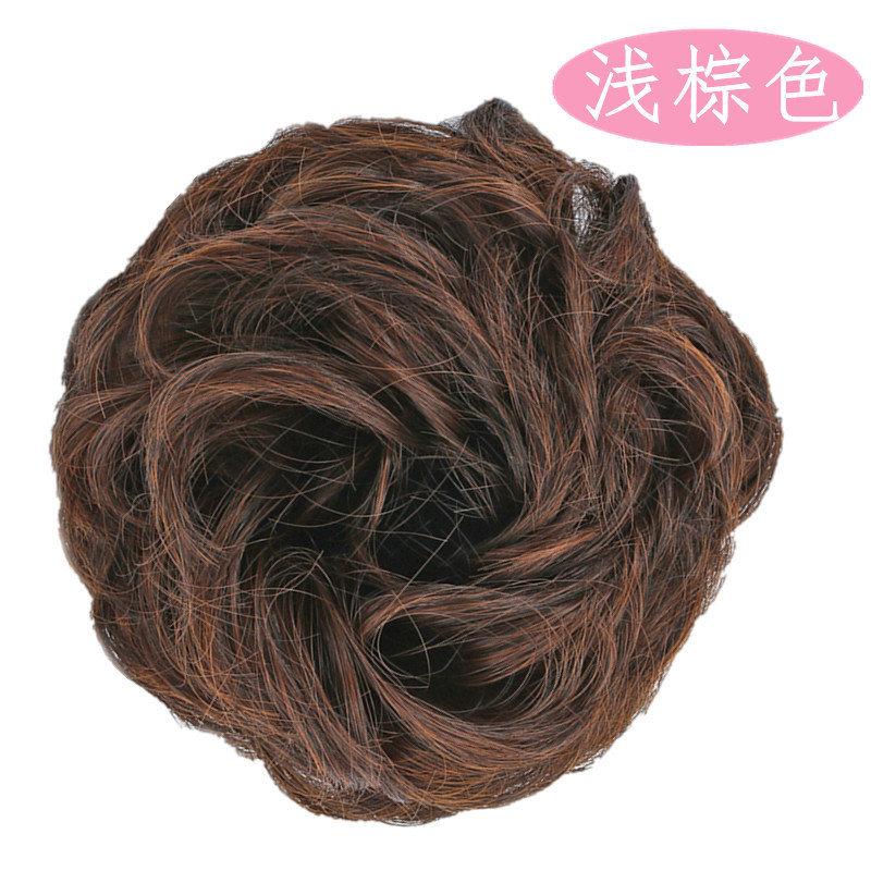 Factory Direct Supply Wig Hair Band Bun Wig Curly Hair Rubber Band Matte High-Temperature Fiber Updo Hair in Stock Factory Direct Supply Wig Hair Band Bun Wig Curly Hair Rubber Band Matte High-Temperature Fiber Updo Hair in Stock