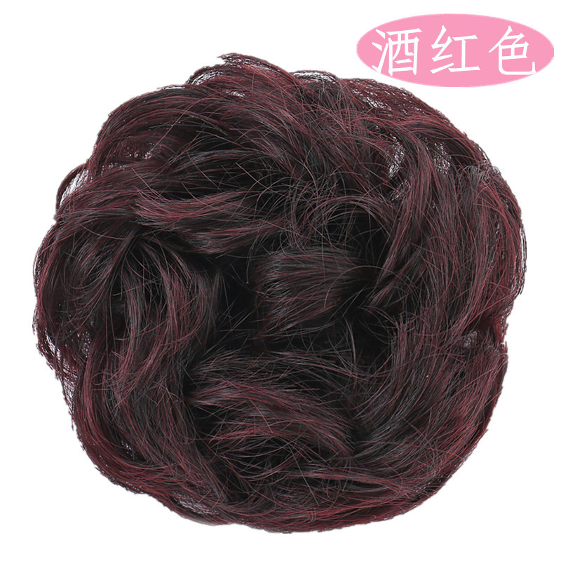 Factory Direct Supply Wig Hair Band Bun Wig Curly Hair Rubber Band Matte High-Temperature Fiber Updo Hair in Stock Factory Direct Supply Wig Hair Band Bun Wig Curly Hair Rubber Band Matte High-Temperature Fiber Updo Hair in Stock