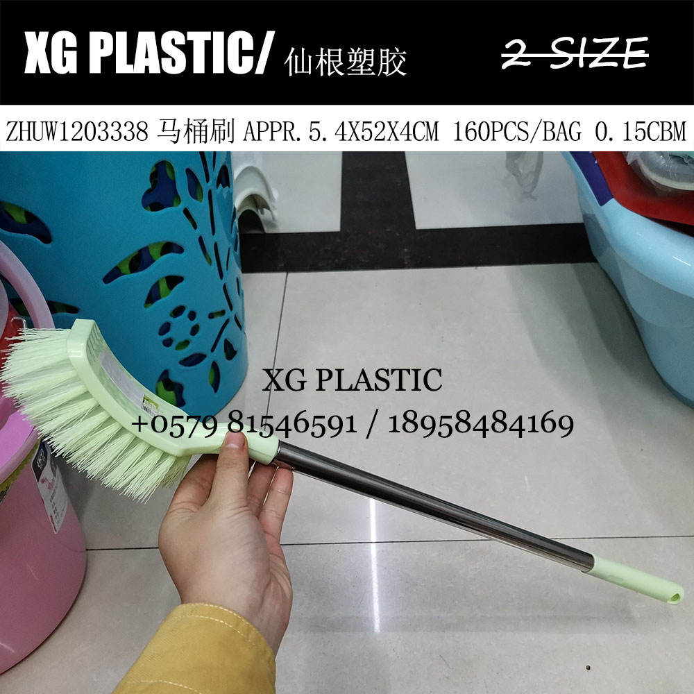 Toilet Brush Stainless Steel Rod Plastic Head Toilet Brush Home Practical Toilet Long Handle Cleaning Brush Hot Sale