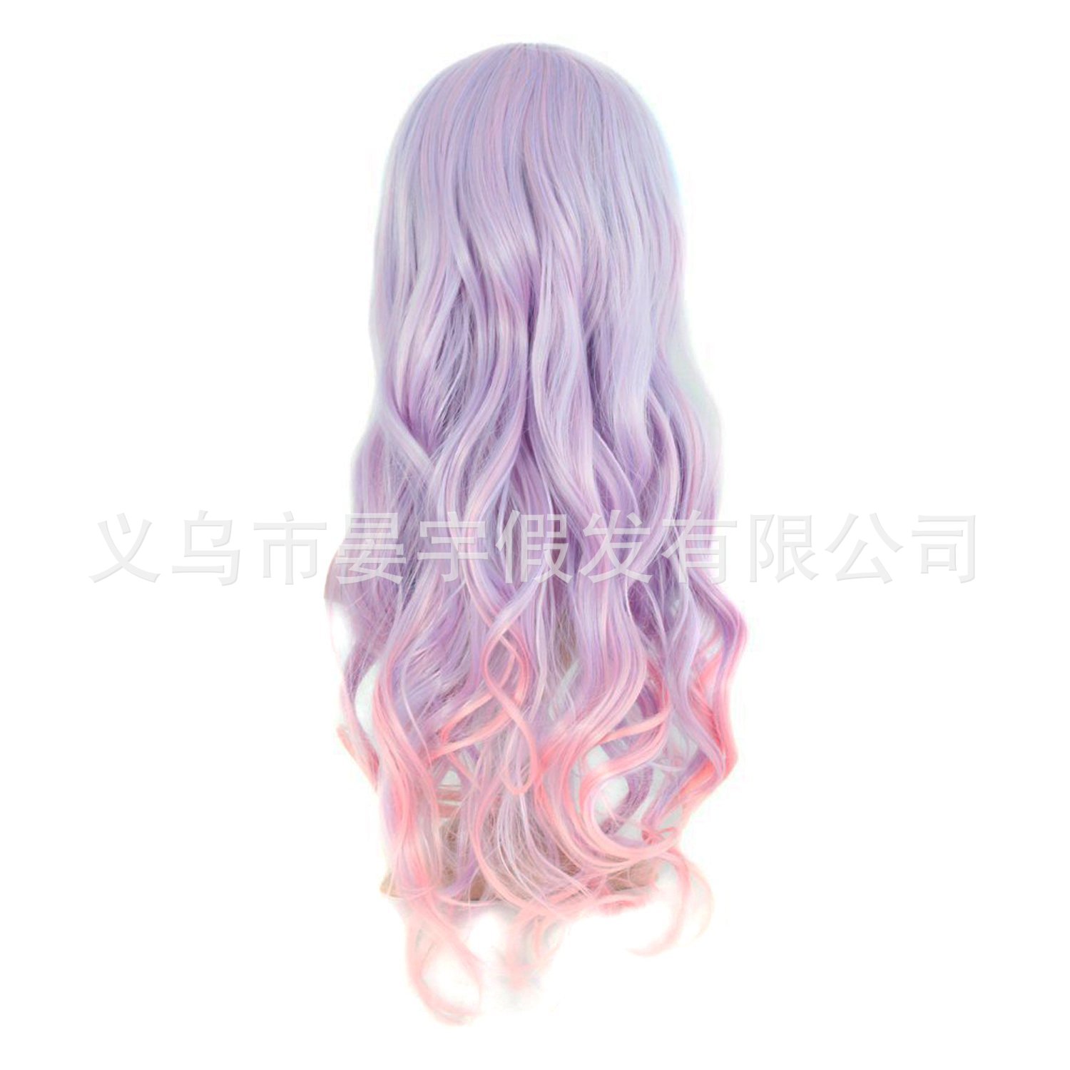 New Gradient Cosplay Anime Wig Cos Harajuku Fengcai Color Women's Long Curly Hair Head Cover Lolita