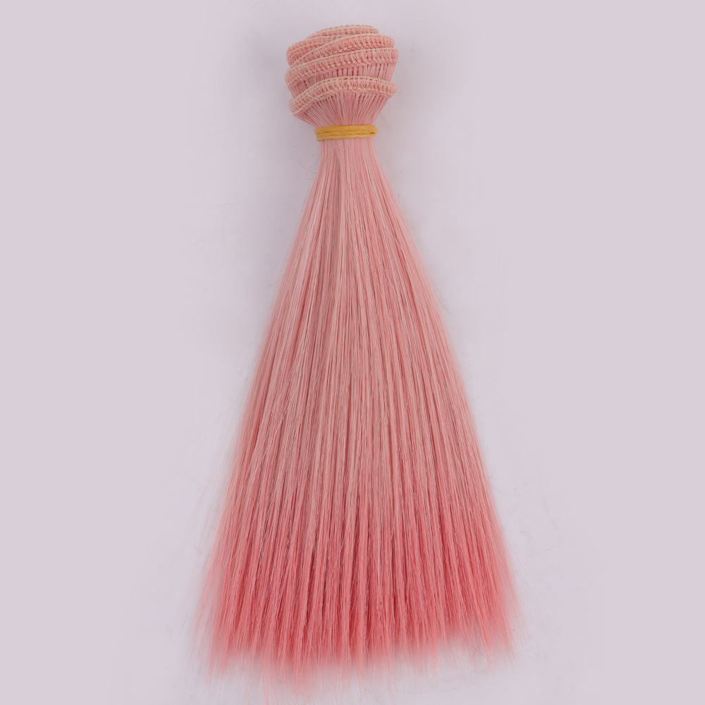 Yuanyang Direct Sales New BJD SD Doll High-Temperature Fiber Wig Straight Hair Kurhn Doll Multi-Color 15cm Hair