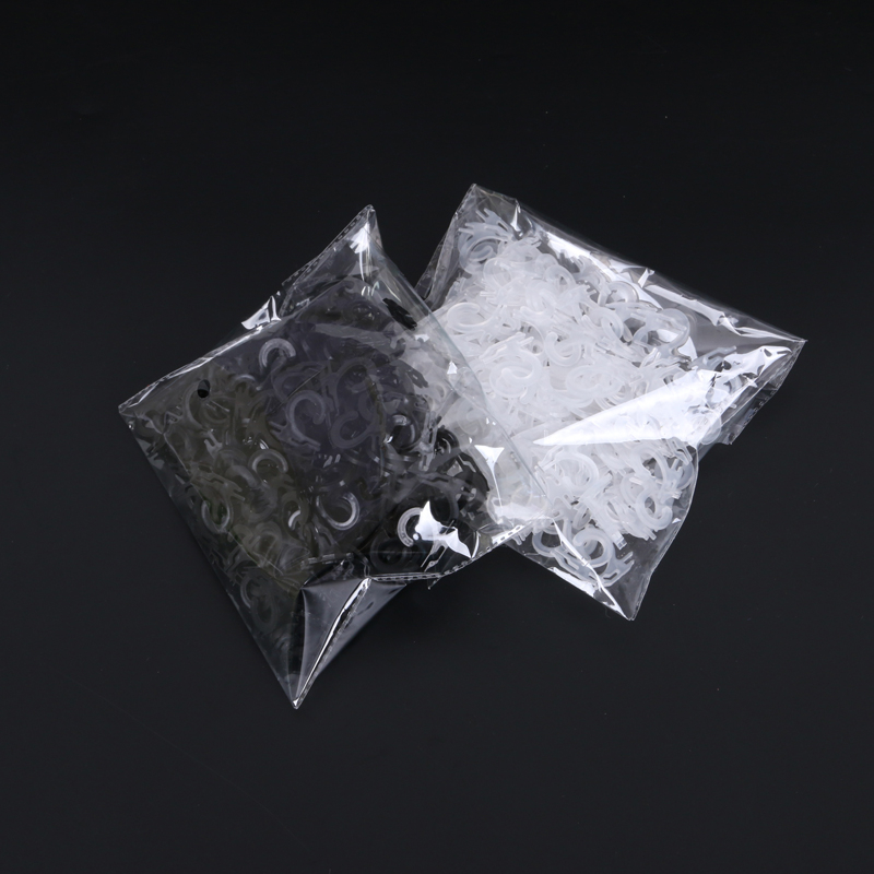 Transparent / Black flat plastic sock hook hook hook hook hook
