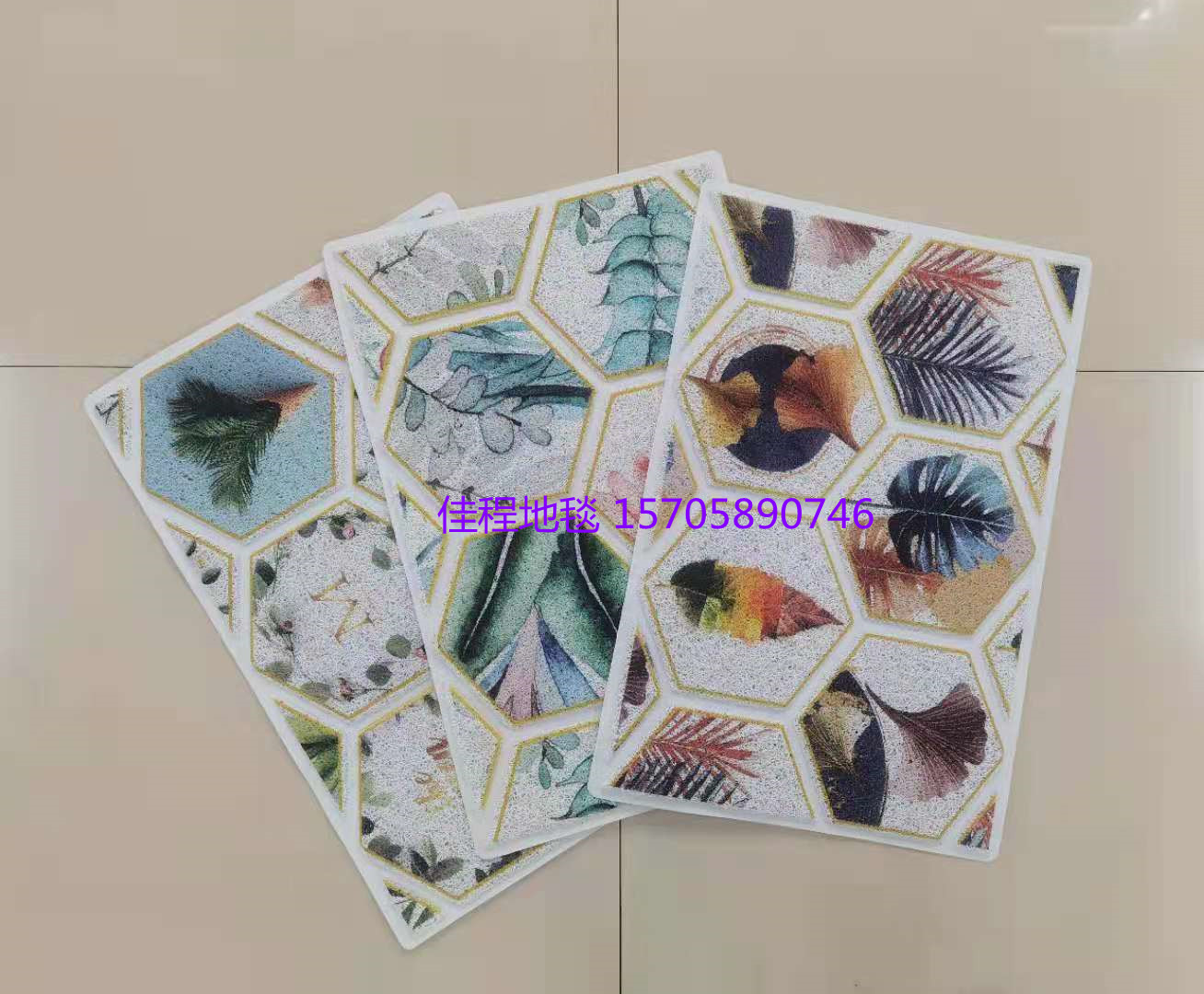 New 3D HD Checkered  Spray Printing Floor Mat Three-Dimensional Court Printing Three-Dimensional Non-Slip Mat  PVC mat