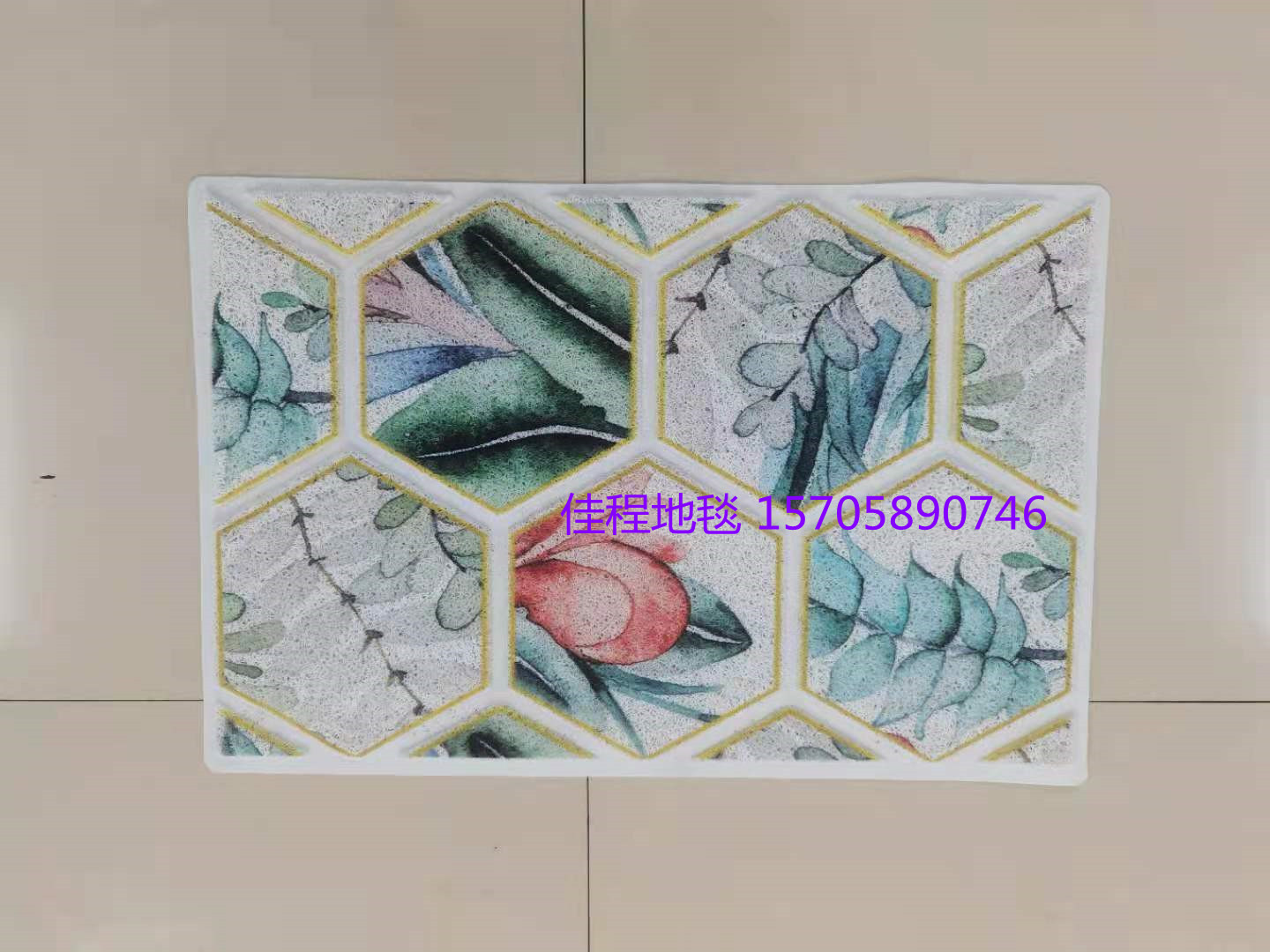 New 3D HD Checkered  Spray Printing Floor Mat Three-Dimensional Court Printing Three-Dimensional Non-Slip Mat  PVC mat