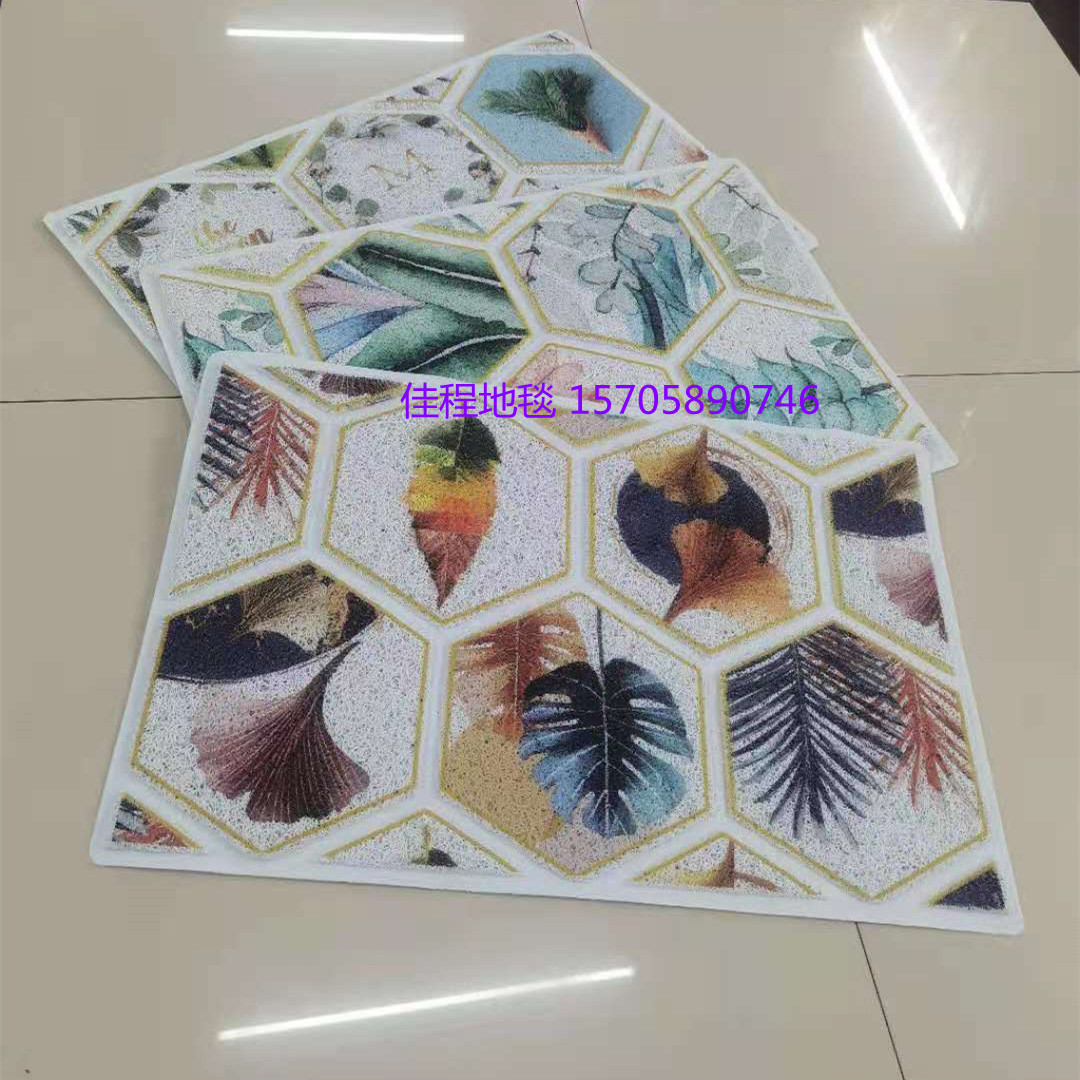 New 3D HD Checkered  Spray Printing Floor Mat Three-Dimensional Court Printing Three-Dimensional Non-Slip Mat  PVC mat