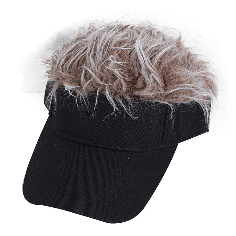 Amazon Cross-Border Supply Creative Wig Baseball Hat Hip Hop Sunshade Golf Cap Funny Duck Tongue Sun Hat