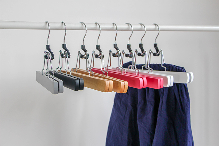 Solid Wood Wig Pin Wooden Clothes Hanger Clothing Store Clothes Hanger Trouser Press Wooden Wig Pin Pant Rack Wooden Skirt Clip Clothes Hanger