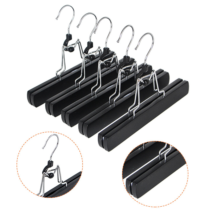Solid Wood Wig Pin Wooden Clothes Hanger Clothing Store Clothes Hanger Trouser Press Wooden Wig Pin Pant Rack Wooden Skirt Clip Clothes Hanger