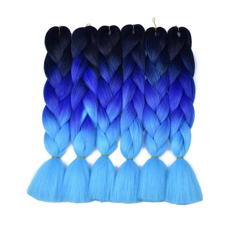 Wholesale Dreadlocks Hair Extensions Braids African Gradient Color Big Braids European and American Style Wig Wholesale Foreign Trade Chemical Fiber Wigs Wholesale Dreadlocks Hair Extensions Braids African Gradient Color Big Braids European and American Style Wig Wholesale Foreign Trade Chemical Fiber Wigs