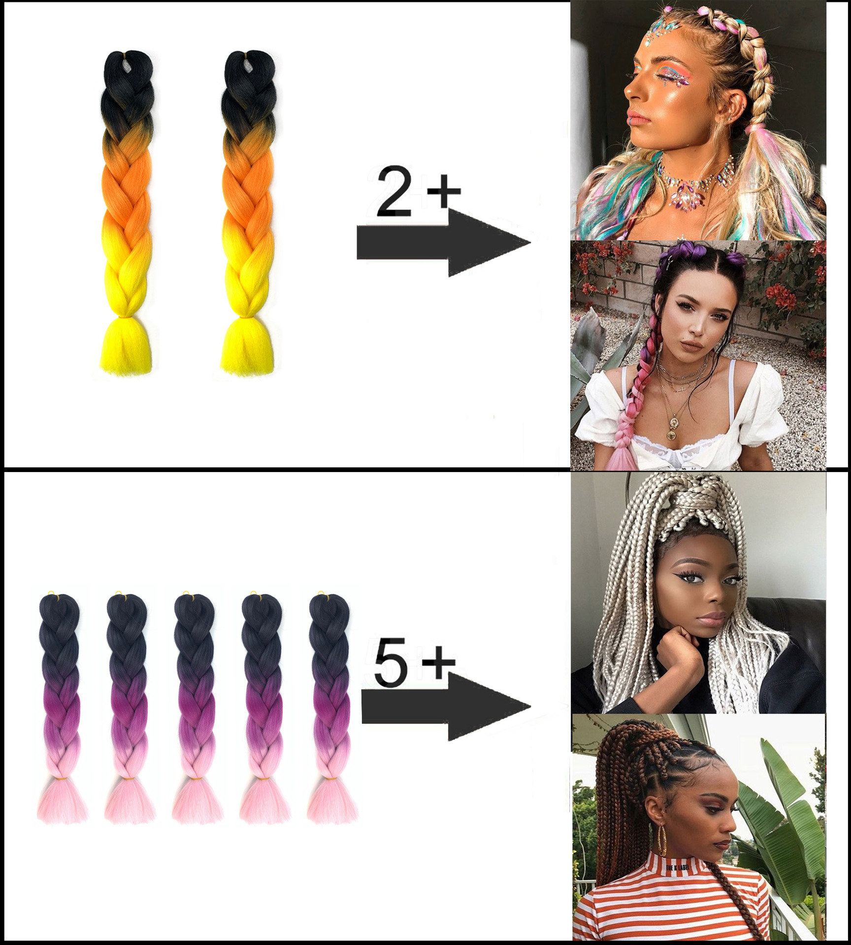 Wholesale Dreadlocks Hair Extensions Braids African Gradient Color Big Braids European and American Style Wig Wholesale Foreign Trade Chemical Fiber Wigs Wholesale Dreadlocks Hair Extensions Braids African Gradient Color Big Braids European and American Style Wig Wholesale Foreign Trade Chemical Fiber Wigs