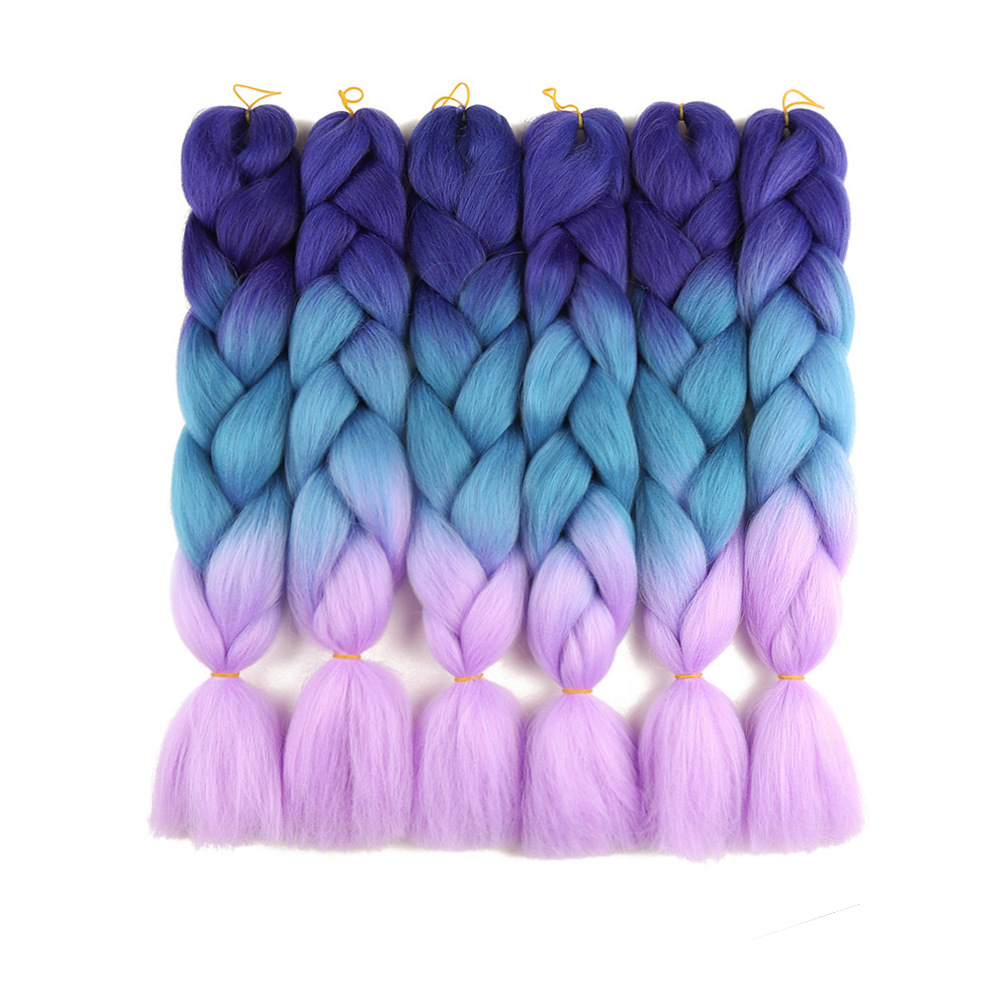 Wholesale Dreadlocks Hair Extensions Braids African Gradient Color Big Braids European and American Style Wig Wholesale Foreign Trade Chemical Fiber Wigs Wholesale Dreadlocks Hair Extensions Braids African Gradient Color Big Braids European and American Style Wig Wholesale Foreign Trade Chemical Fiber Wigs