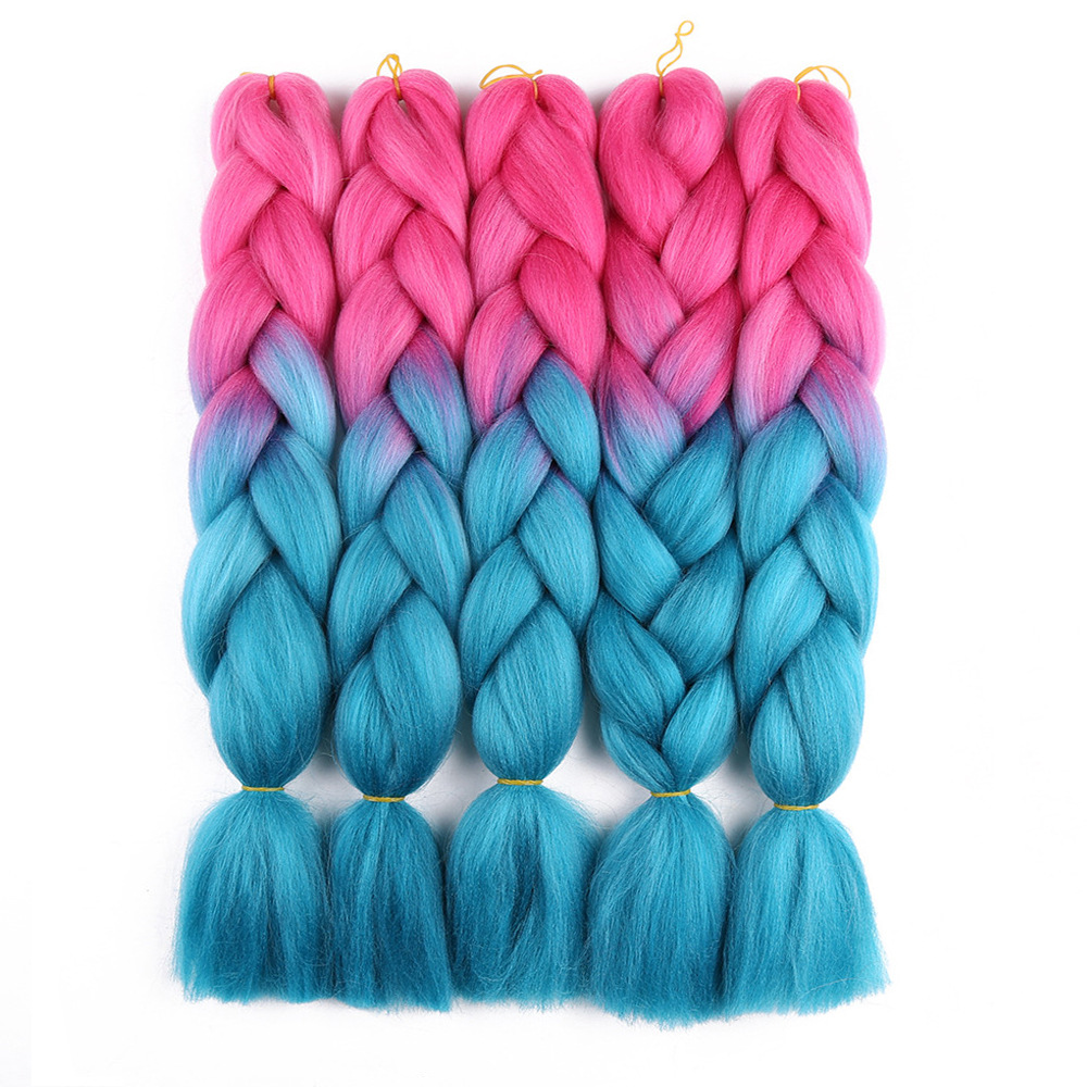 Wholesale Dreadlocks Hair Extensions Braids African Gradient Color Big Braids European and American Style Wig Wholesale Foreign Trade Chemical Fiber Wigs Wholesale Dreadlocks Hair Extensions Braids African Gradient Color Big Braids European and American Style Wig Wholesale Foreign Trade Chemical Fiber Wigs