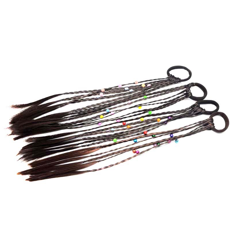Hot Sale Small Claw Clip Beaded Color Wig Dough-Twist Style Plaits Children&#039;s Festival Performance Hair Accessories Straight Hair Hair Ring Headdress