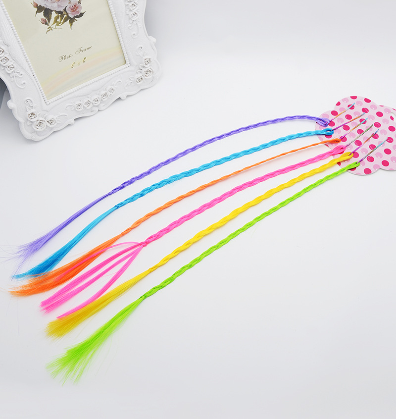 Hot Sale Small Claw Clip Beaded Color Wig Dough-Twist Style Plaits Children's Festival Performance Hair Accessories Straight Hair Hair Ring Headdress Hot Sale Small Claw Clip Beaded Color Wig Dough-Twist Style Plaits Children's Festival Performance Hair Accessories Straight Hair Hair Ring Headdress