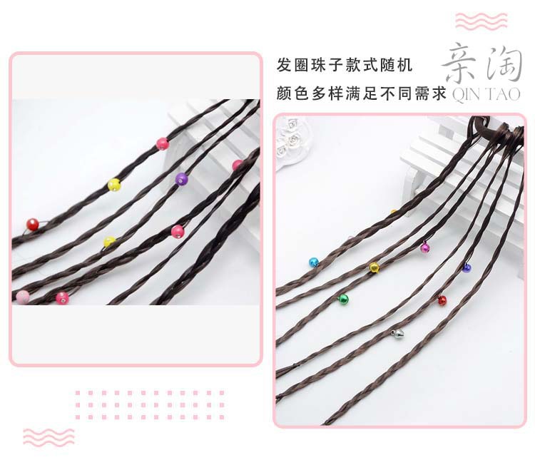 Hot Sale Small Claw Clip Beaded Color Wig Dough-Twist Style Plaits Children's Festival Performance Hair Accessories Straight Hair Hair Ring Headdress Hot Sale Small Claw Clip Beaded Color Wig Dough-Twist Style Plaits Children's Festival Performance Hair Accessories Straight Hair Hair Ring Headdress