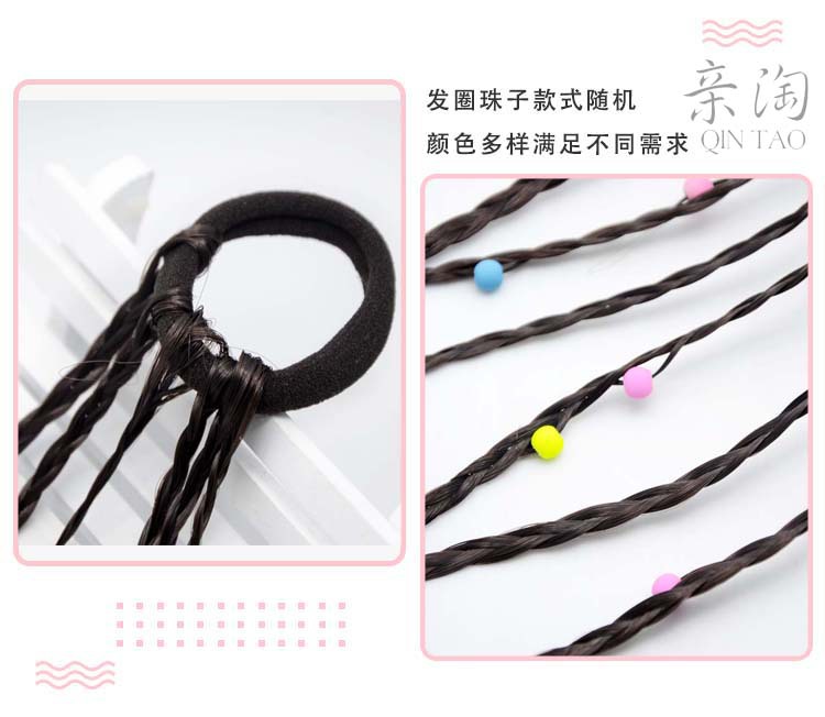 Hot Sale Small Claw Clip Beaded Color Wig Dough-Twist Style Plaits Children's Festival Performance Hair Accessories Straight Hair Hair Ring Headdress Hot Sale Small Claw Clip Beaded Color Wig Dough-Twist Style Plaits Children's Festival Performance Hair Accessories Straight Hair Hair Ring Headdress