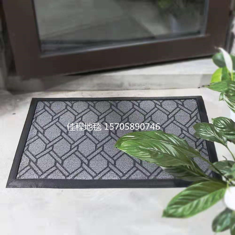 New Carved Door Mat Black Gray Polypropylene Jacquard Foot Mat Non-Slip Mat Carpet Rubber Pad Polypropylene Fiber Mat New Carved Door Mat Black Gray Polypropylene Jacquard Foot Mat Non-Slip Mat Carpet Rubber Pad Polypropylene Fiber Mat