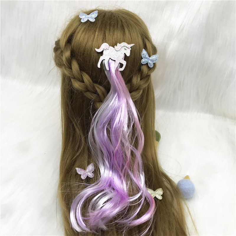 Xinchenyun Children's Wig Barrettes Side Clip Internet Influencer Hairpin Cute Princess Single Horn Headband Beast Headdress Xinchenyun Children's Wig Barrettes Side Clip Internet Influencer Hairpin Cute Princess Single Horn Headband Beast Headdress