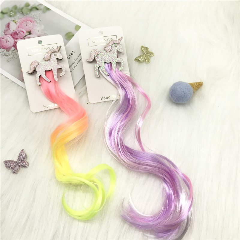 Xinchenyun Children's Wig Barrettes Side Clip Internet Influencer Hairpin Cute Princess Single Horn Headband Beast Headdress Xinchenyun Children's Wig Barrettes Side Clip Internet Influencer Hairpin Cute Princess Single Horn Headband Beast Headdress