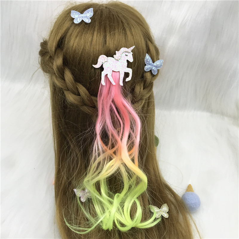 Xinchenyun Children's Wig Barrettes Side Clip Internet Influencer Hairpin Cute Princess Single Horn Headband Beast Headdress Xinchenyun Children's Wig Barrettes Side Clip Internet Influencer Hairpin Cute Princess Single Horn Headband Beast Headdress