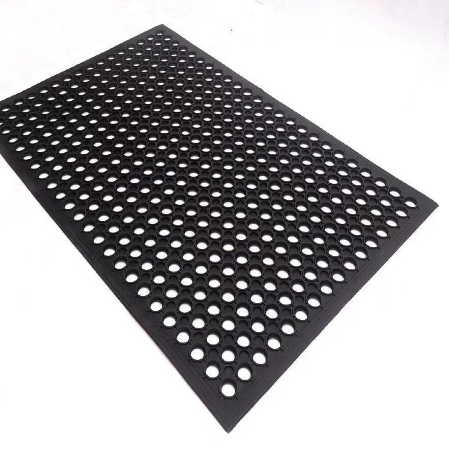 90X150 Non-Slip Mat Black Work Mat, Rubber Pad Porous Honeycomb Mat Large Kitchen Non-Slip Mat