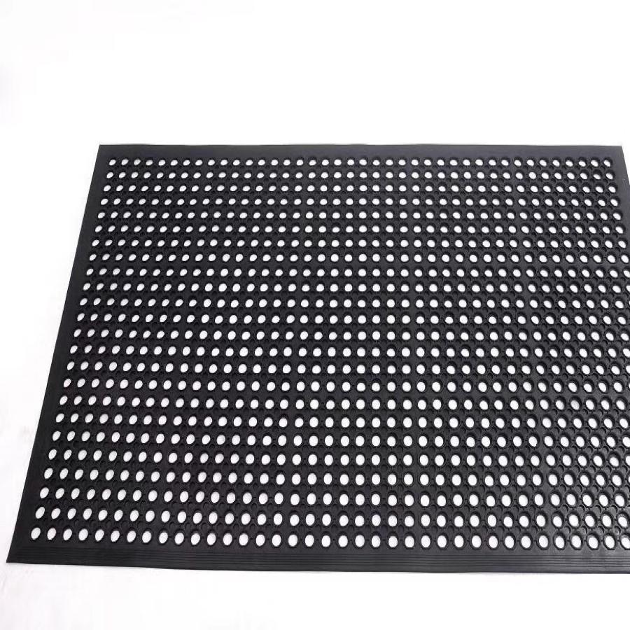 90X150 Non-Slip Mat Black Work Mat, Rubber Pad Porous Honeycomb Mat Large Kitchen Non-Slip Mat