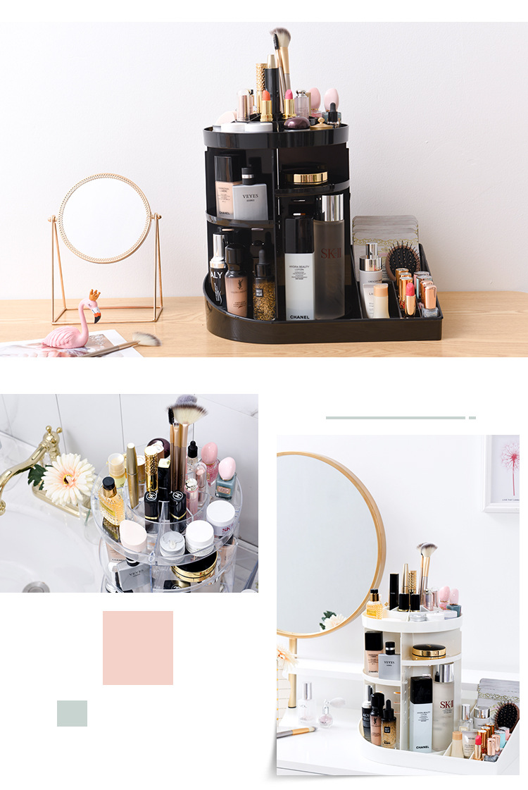 Cosmetic Cosmetic box desktop rotating Cosmetic box beauty makeup set goods rack skin care products display rack manufacturers direct sales