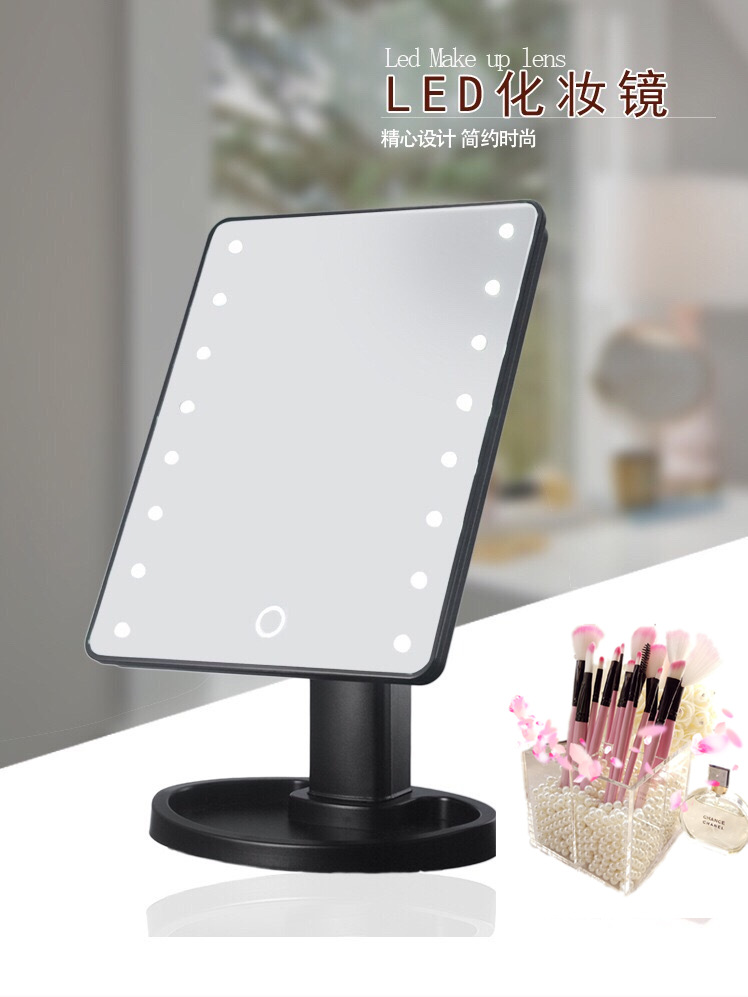 TV Products Led Desktop Storage Cosmetic Mirror with Light 16/22 Lamp Desktop 360 Rotating Vanity Mirror Touch Sensor TV Products Led Desktop Storage Cosmetic Mirror with Light 16/22 Lamp Desktop 360 Rotating Vanity Mirror Touch Sensor
