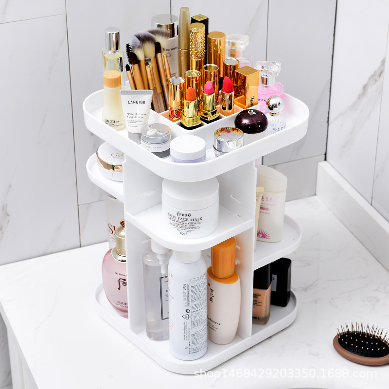 Acrylic rotating cosmetic box cosmetics receiving box skin care products shelving plastic makeup can be removed