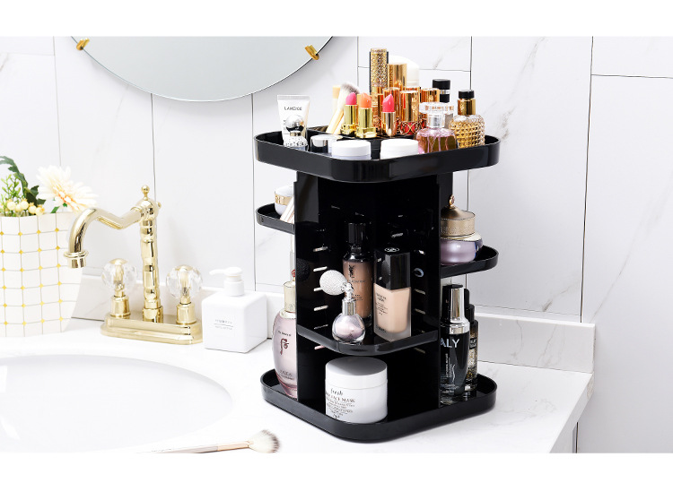 Acrylic rotating cosmetic box cosmetics receiving box skin care products shelving plastic makeup can be removed Acrylic rotating cosmetic box cosmetics receiving box skin care products shelving plastic makeup can be removed