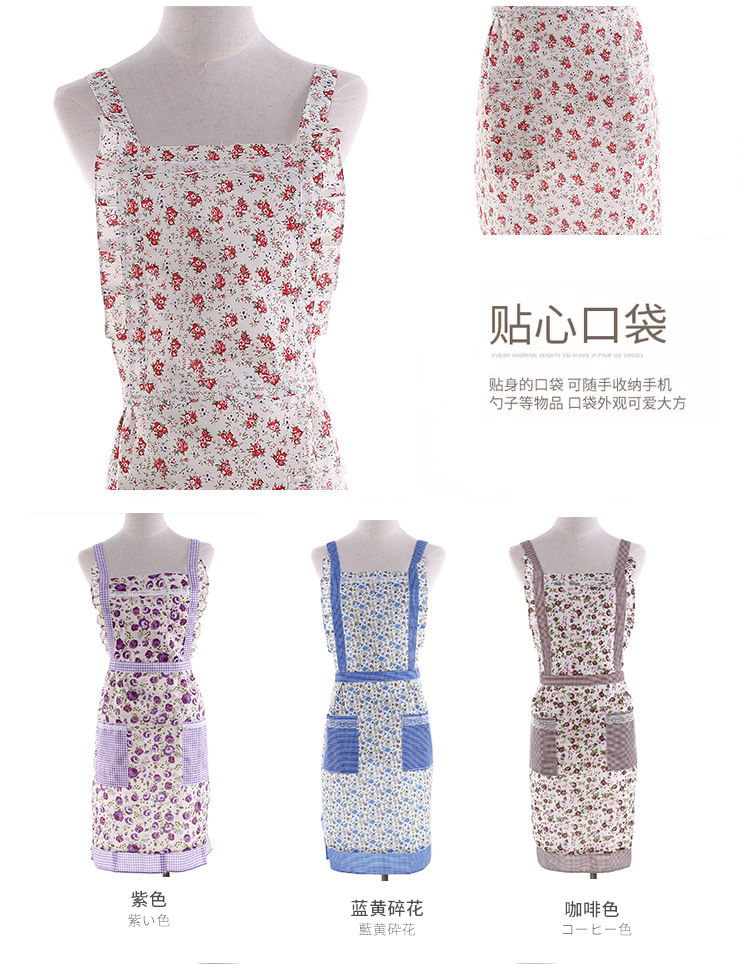 Manufacturers direct modern home cotton and linen stripes sleeveless apron pollution prevention adult kitchen apron custom