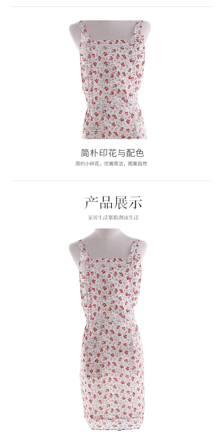 Manufacturers direct modern home cotton and linen stripes sleeveless apron pollution prevention adult kitchen apron custom