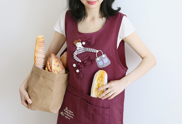 Japanese Cartoon Waterproof Oil-Proof Kitchen Overclothes Baking Floral Coffee Shop Painting Work Clothes Sleeveless Apron