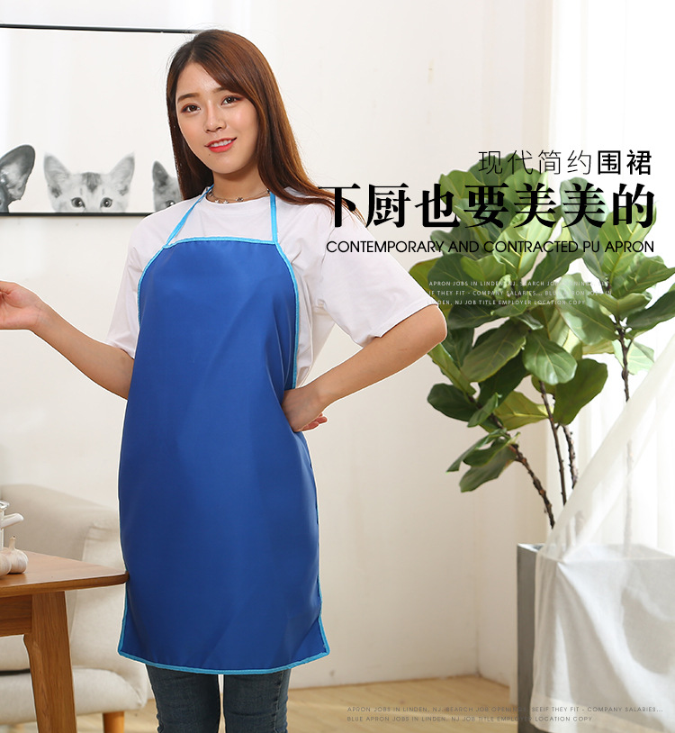 Household Cooking Blue Simple Cleaning Appliances Sleeveless Apron Home Daily Apron Wholesale