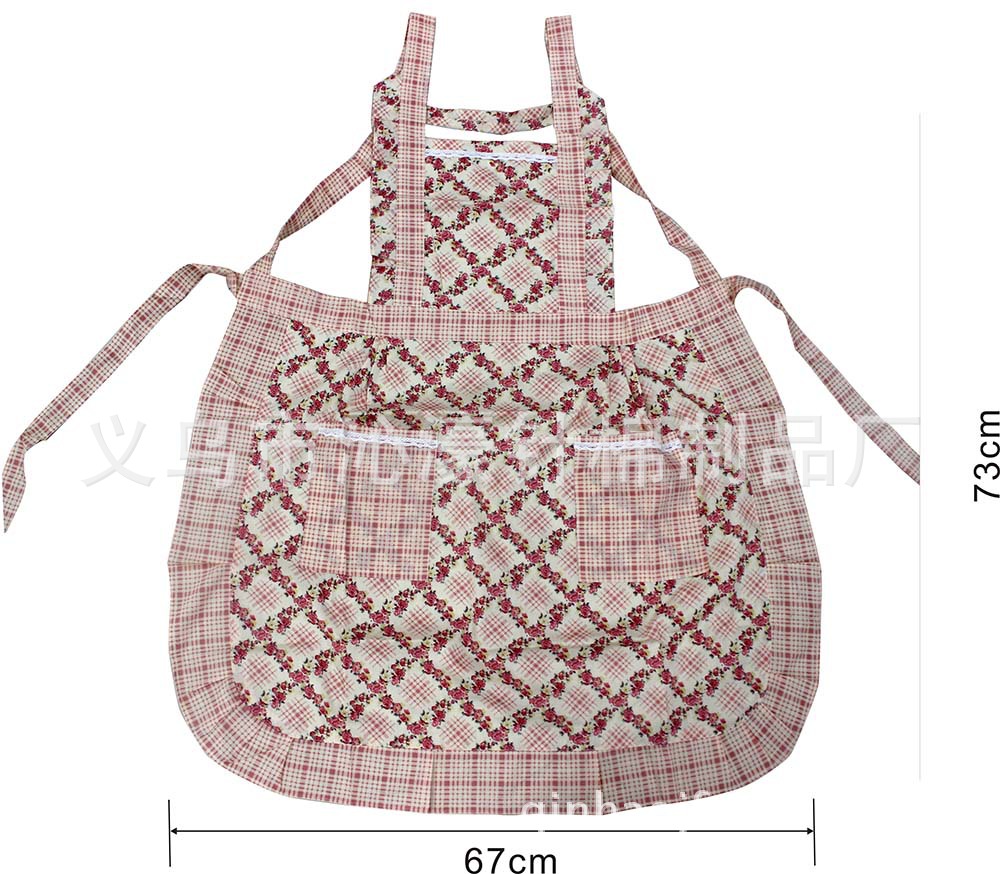 Foreign trade Princess apron Korean cotton waterproof floral apron home kitchen apron manufacturers wholesale 1204 Foreign trade Princess apron Korean cotton waterproof floral apron home kitchen apron manufacturers wholesale 1204