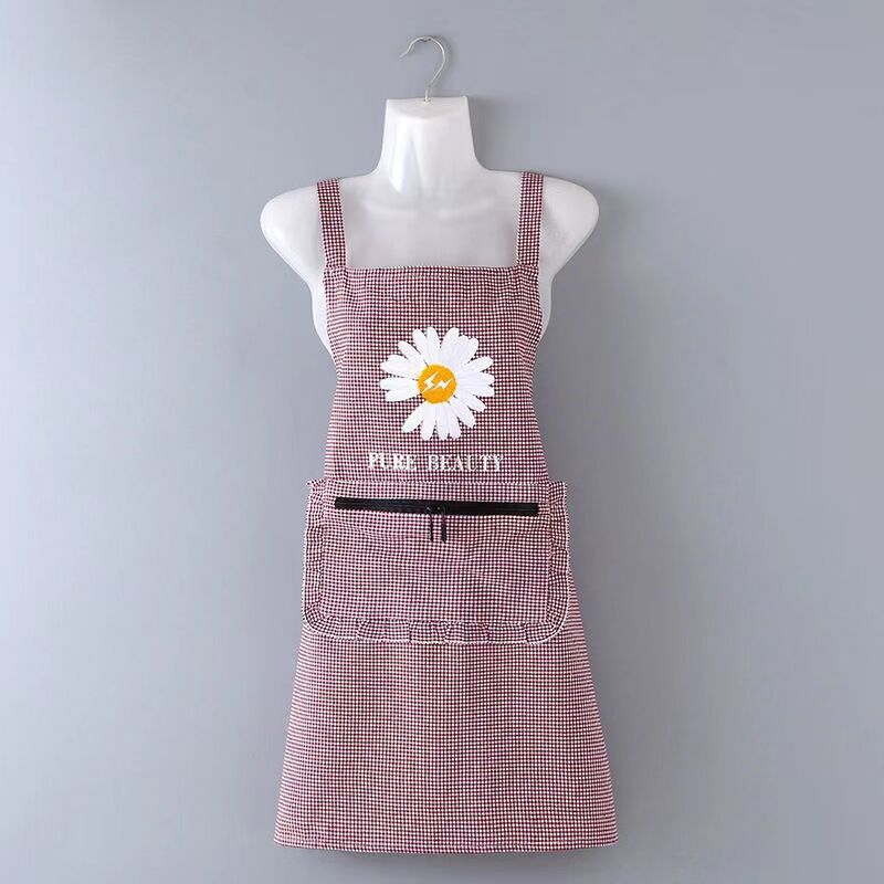 Plant Cotton Apron Kitchen Household Antifouling Strap Apron Apron Work Clothes Sleeveless Apron Factory Direct Sales