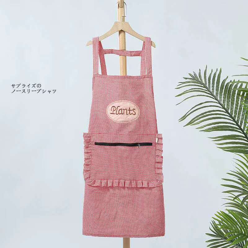 Plant Cotton Apron Kitchen Household Antifouling Strap Apron Apron Work Clothes Sleeveless Apron Factory Direct Sales