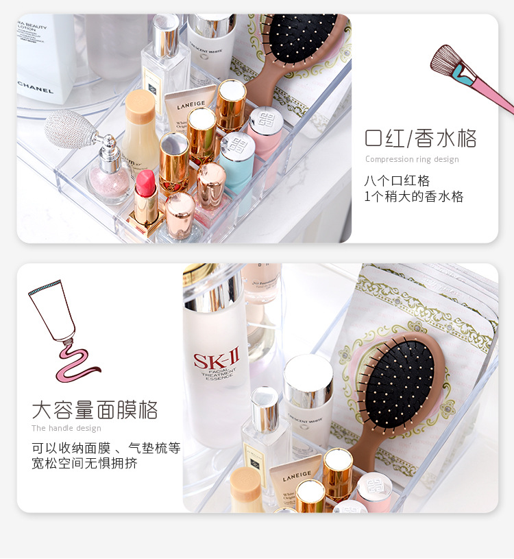 Cosmetic Cosmetic box desktop rotating Cosmetic box beauty makeup set goods rack skin care products display rack manufacturers direct sales