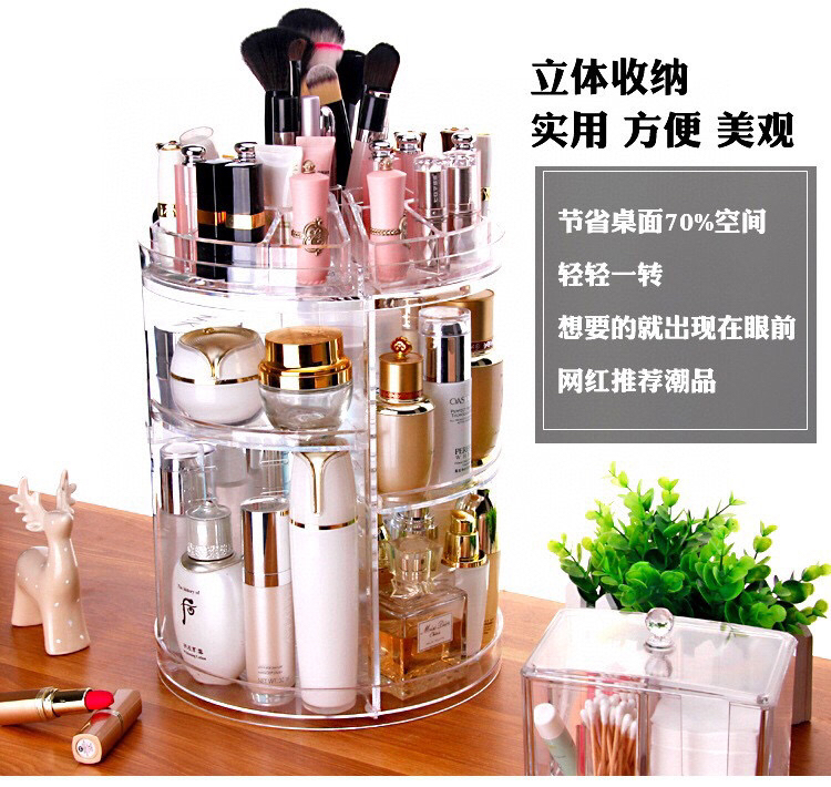 Transparent 360 Degrees Rotating Cosmetic Stand Household Skin Care Products Display Rack Ear Studs Plastic Box Magazine Display Shelf Transparent 360 Degrees Rotating Cosmetic Stand Household Skin Care Products Display Rack Ear Studs Plastic Box Magazine Display Shelf